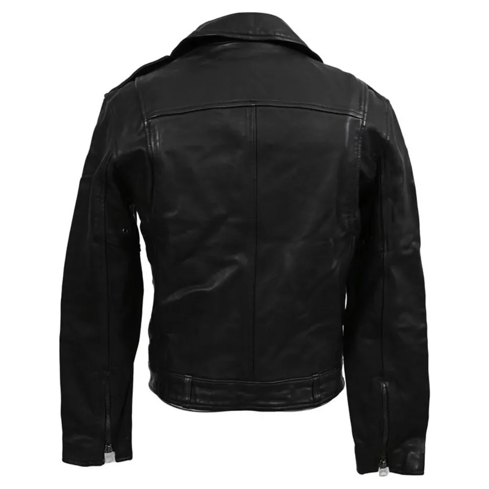 Polo Ralph Lauren Motorcycle Jacket in Black Leather